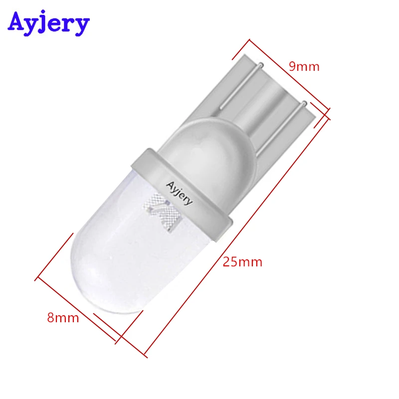 AYJERY 10 шт. T10 W5W 194 168 F8 1 Светодиодная выпуклая вставляемая клиновидная лампа для