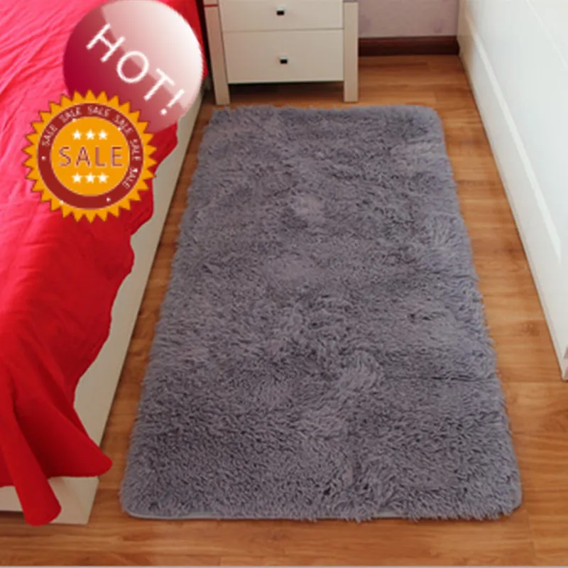 Бесплатная доставка Серый 2 прямоугольный ковер Палас коврик для ванной лохматый