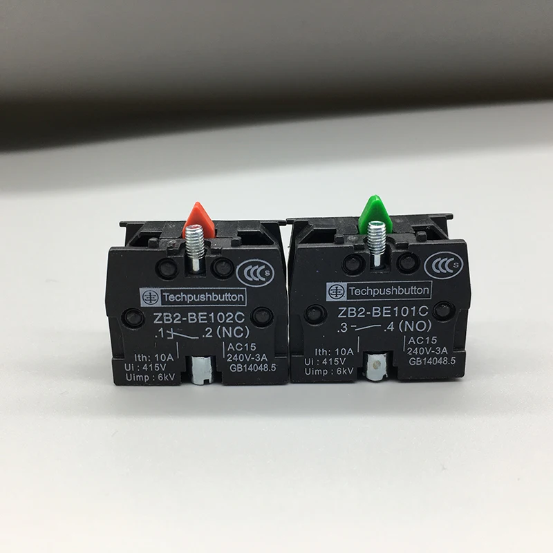 10 шт Xb2 кнопочный переключатель Zb2be102c(nc) контактный блок Zb2-be101c(нет