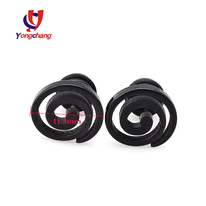 black big round Спиральные серьги квадратные серьги стержня треугольная Сережка-гвоздик женщина мужчина унисекс модные ювелирные изделия уха 1 пара - Окраска металла: black big round