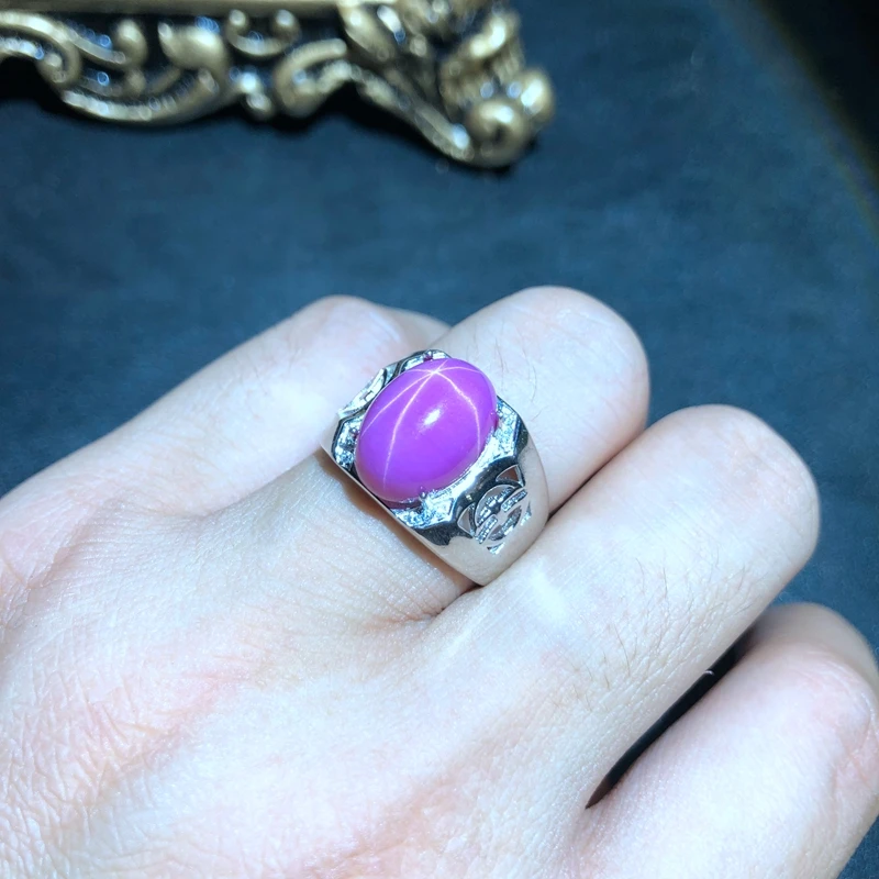 Кольцо сильной силы для мужчин Крутое кольцо с рубиновым Камнем в виде розовой