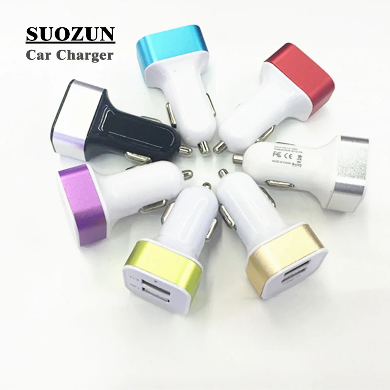 SUOZUN 2 порта розетка для автомобильного прикуривателя сплиттер зарядное