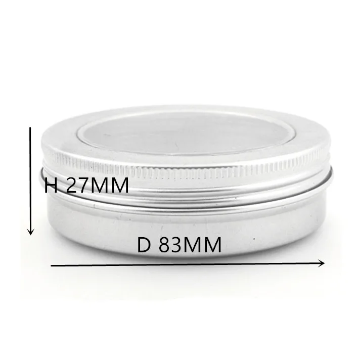 Банки алюминиевые 100 мл/г для бальзама косметические контейнеры с прозрачной