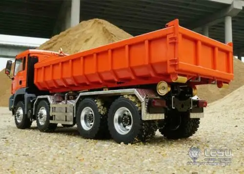 LESU 1/14 MAN TGS 8*8 гидравлический самосвал RC грузовик рулон вкл/выкл самосвал радио мотор с пультом дистанционного управления THZH0185