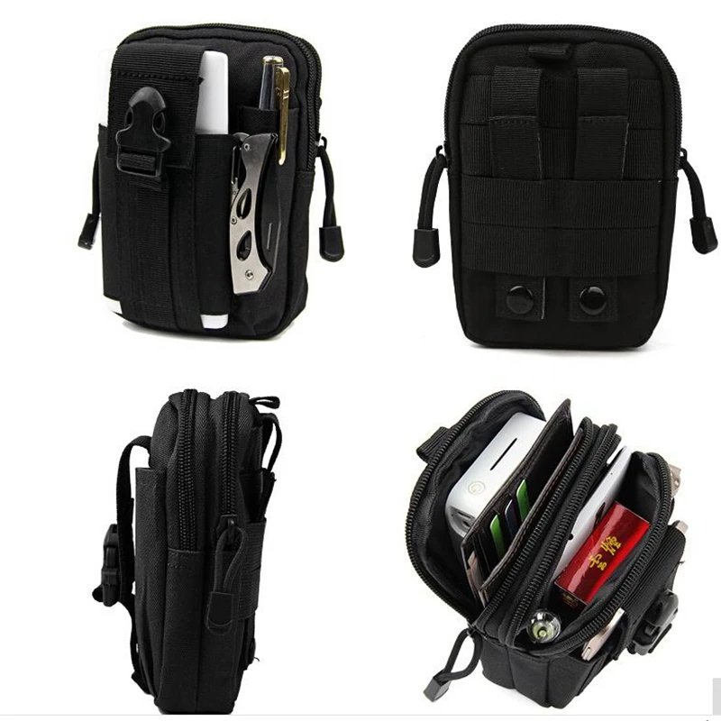 Black 3S Note 3 Pro Waist Belt Holster Case Wallet Purse Tactical Molle Pouch Utility Gadget bags For iPhone 6 6S 7 Plus