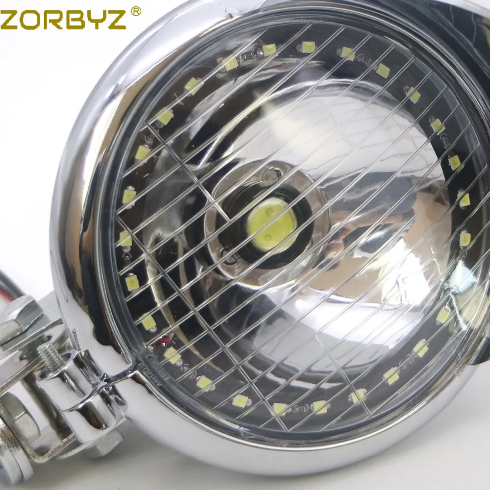 ZORBYZ мотоциклетный Хромированный Светодиодный проходящий точечный