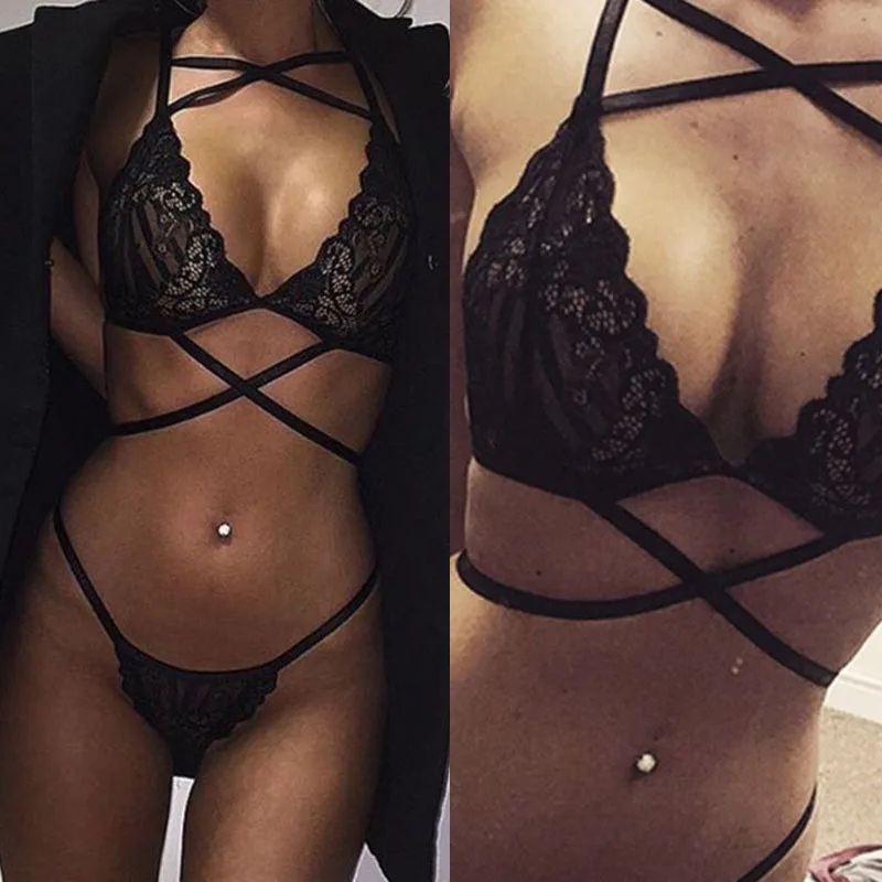 2018 женский сексуальный кружевной бюстгальтер прозрачный высокая талия стринги