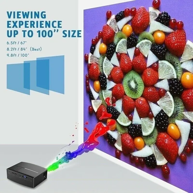 1080P 3D 4K HD светодиодный проектор для домашнего кинотеатра Android/IOS UY8 | Компьютеры и