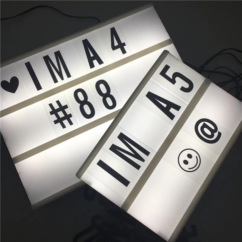 Leedome A4 A5 Cinematic Cinema Light Up 90 шт. буквенная коробка знаки лайтбокса доска объявлений