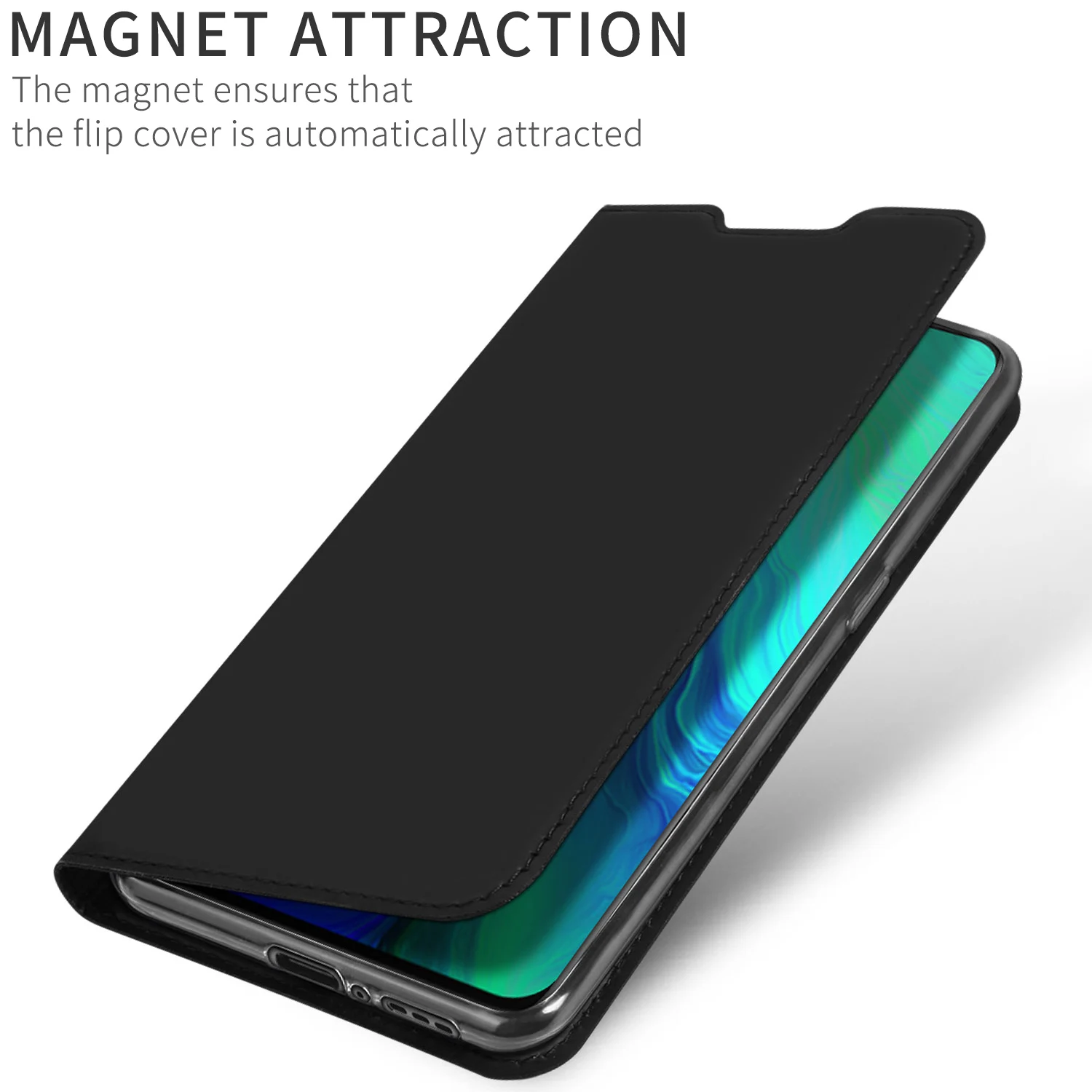 Флип чехол для OPPO Reno 5G & 10X Zoom держатель карт кошелек с подставкой из искусственной