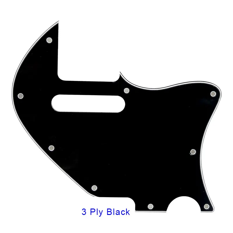 Pleroo гитарные аксессуары Pickguard 9 винт для Fender Merle Haggard Signature Telecaster Модифицированная Thinline гитарная пластина для царапин - Цвет: 3 ply black