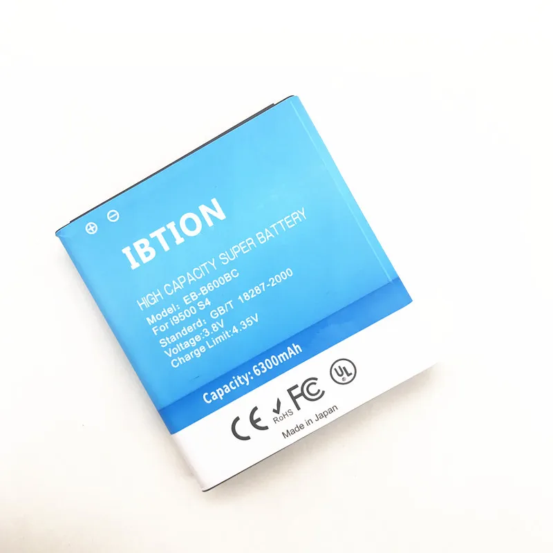IBTION 6300 мАч для samsung Galaxy S4 i9500 Батарея EB-B600BC Расширенный Батарея утолщаются Батарея+ задняя крышка
