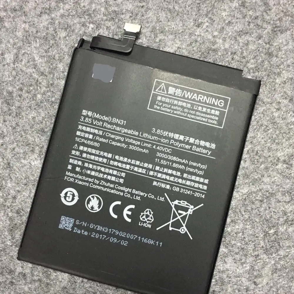 Аккумулятор MATCHEASY для Xiaomi BN31 аккумулятор Mi 5X Mi5X Redmi Note 5A pro смартфона|battery smart|smart phone