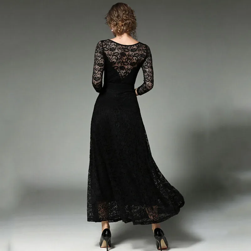 Vestidos короткое платье макси с длинным рукавом и вышивкой круглым вырезом длиной