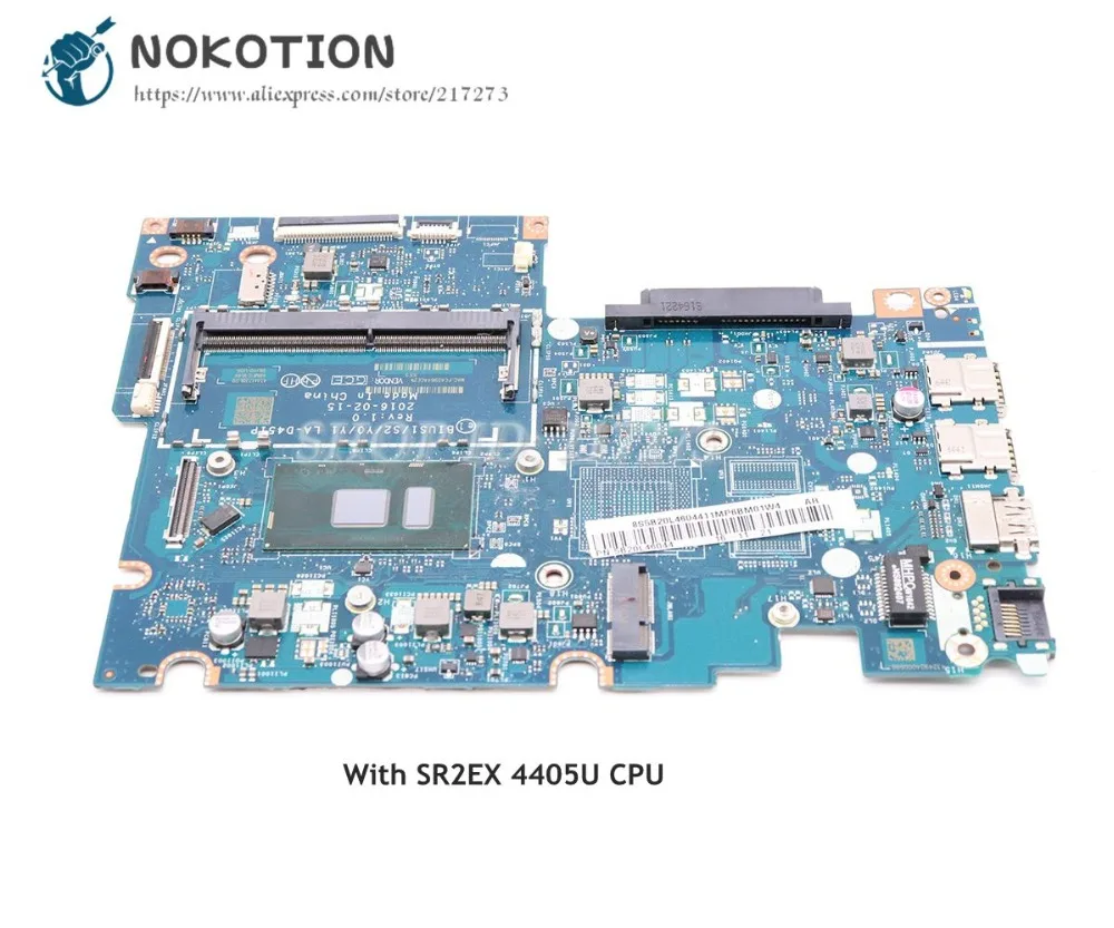 Материнская плата NOKOTION для Lenovo yoga 510-14isk материнская ноутбука SR2EX 4405U ЦП 5B20L46044 BIUS1 S2