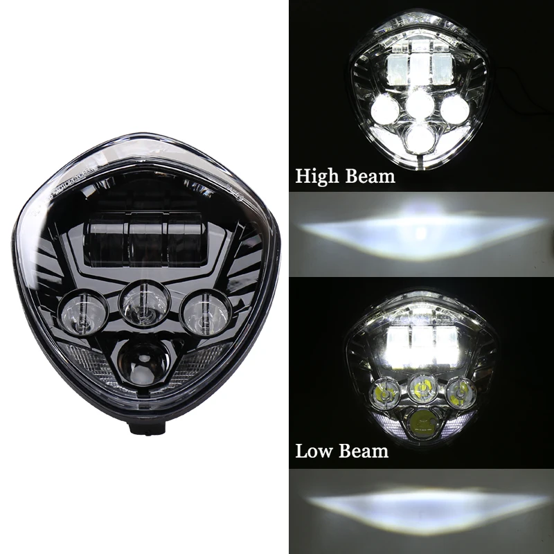 Подходит для туринга и Bagger с пулевым стилем фар 60 Вт мотоциклетная лампа победы pt