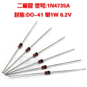 Regulated Diode 1N4735A DO-41 Single 1W 6.2V Straight Glass Tube 1N4735 Regulator