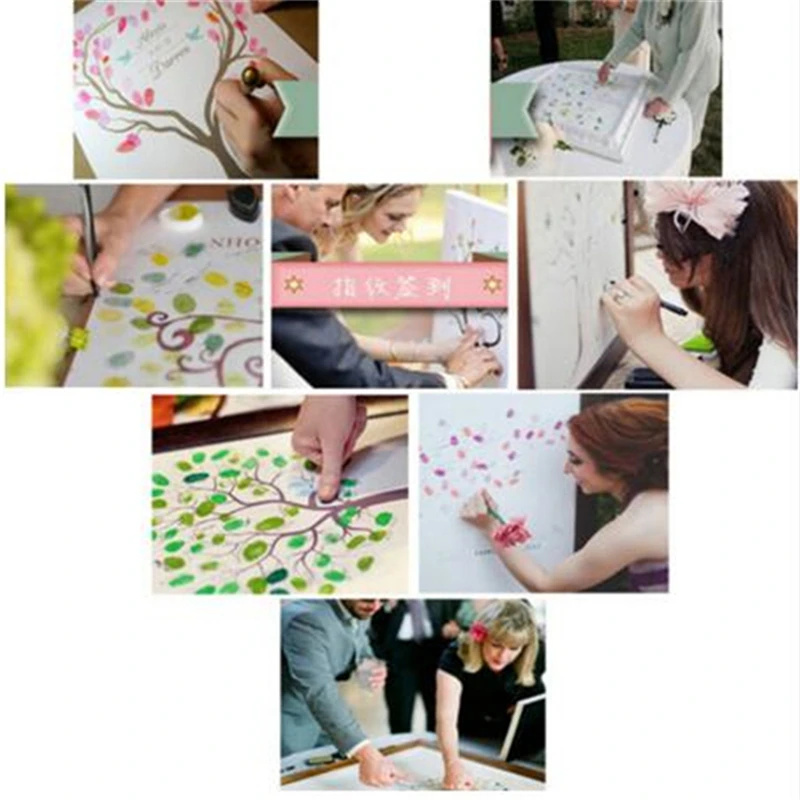 1 шт. персонализированная Гостевая книга с отпечатком пальца | Дом и сад