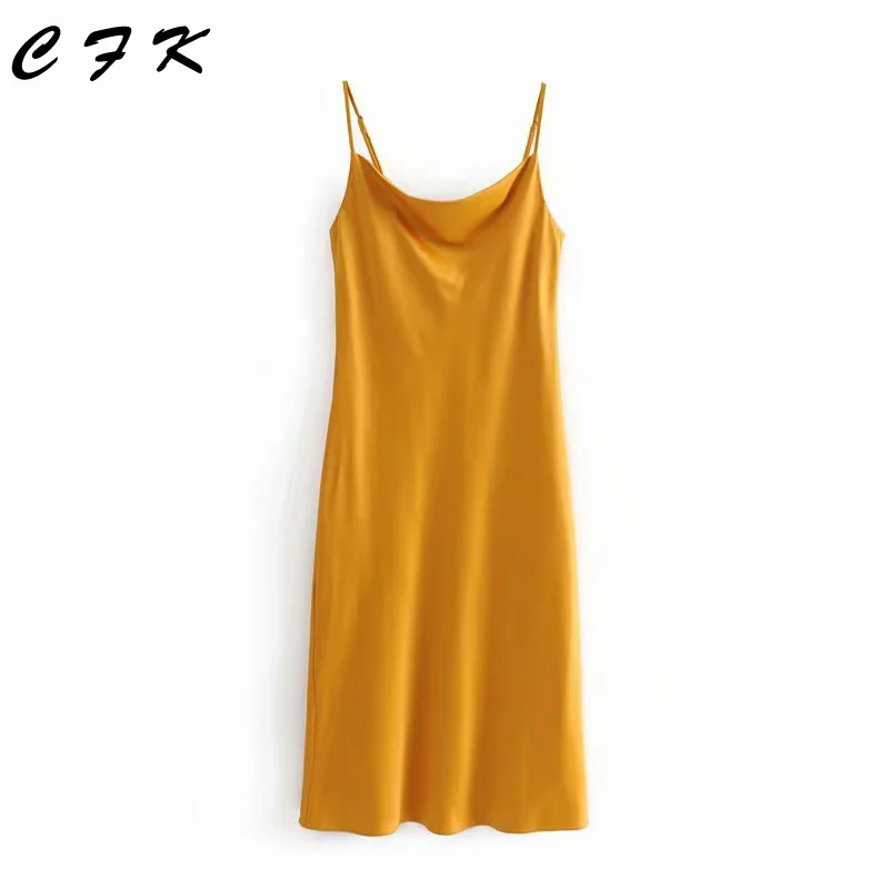 Женское платье mididress новинка 2019 модное однотонное без рукавов с v образным