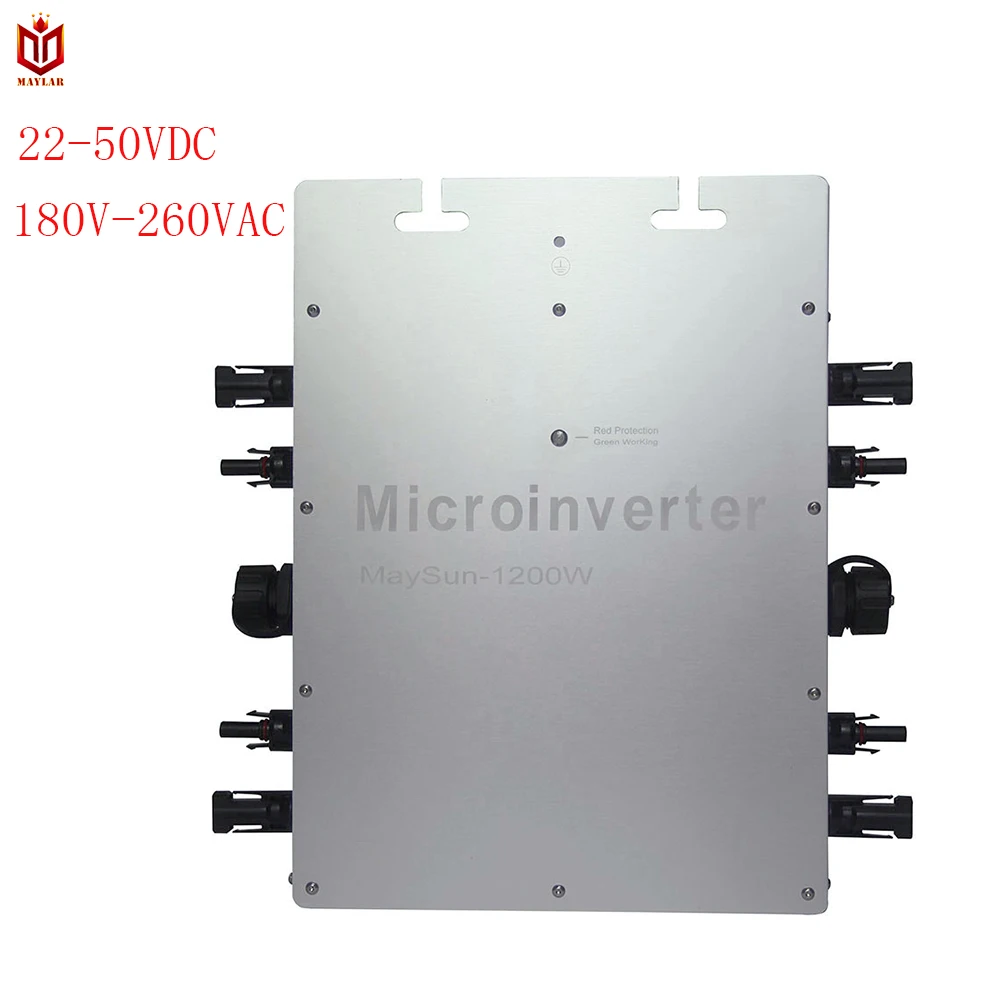 MAYLAR @ 22 50VDC 1200W выход 220VAC чистая Синусоидальная мощность Солнечная Сетка микро