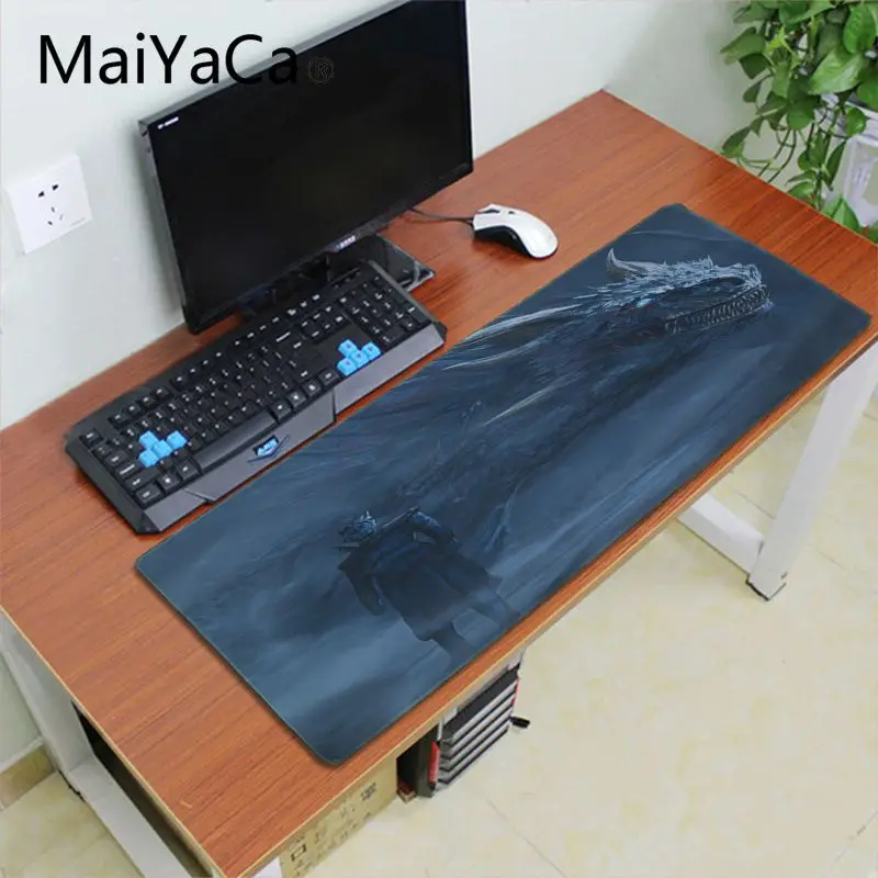 Lock Edge 30x60cm Maiyaca Игра престолов дракон резиновая мышь прочный Настольный игровой коврик для мыши для ноутбука ноутбук большой коврик для мыши геймер Настольный коврик - Цвет: Lock Edge 30x60cm