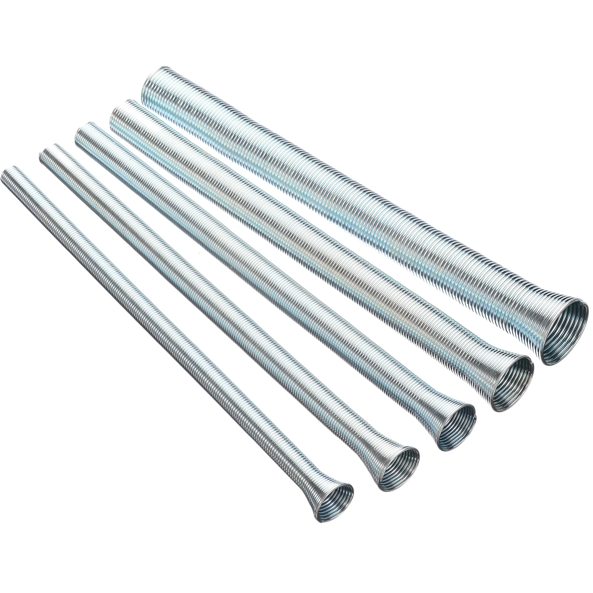

5Pc Spring Bending Tube Kit CT-102-L Silver Color Spring Tube Pipe Bender 1/4" 5/16" 3/8" 1/2" 5/8" Electrical Wire Bending Pipe