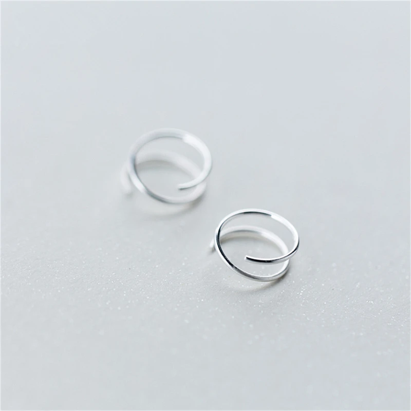 8mm Серьги ROXI из чистого 925 пробы серебра для женщин, свадебные ювелирные изделия, модная серьга-гвоздик для пирсинга, маленькие серьги, кольцо для ушей - Окраска металла: 8mm