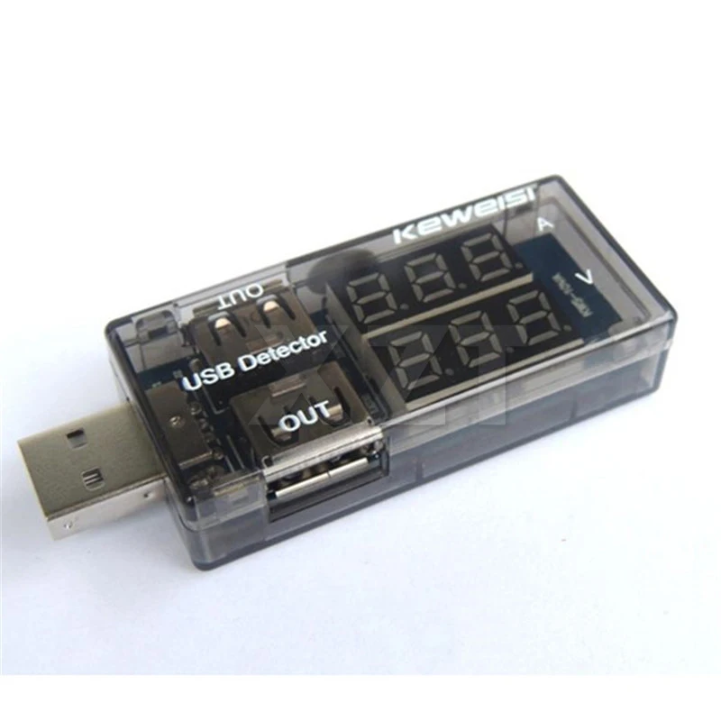 Новейший двойной USB вольтметр 5A тестер напряжения тока детектор LED Напряжение
