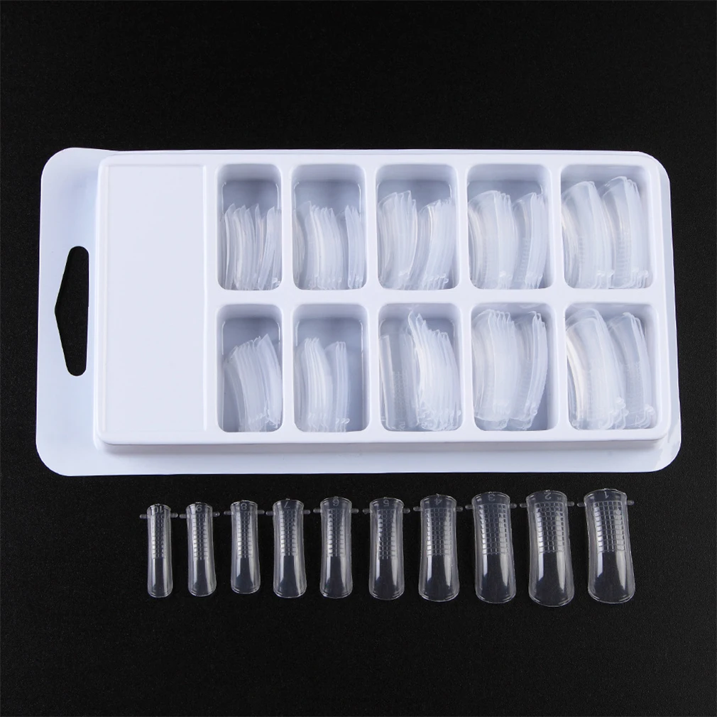 1 BOX Fake Nails Elite99 дизайн ногтей быстрое строительство ногтей расширение гель желе поли гель прозрачное волокно прозрачный гель лак использовать с гвоздь кисть Ручка - Цвет: 1 BOX Fake Nails