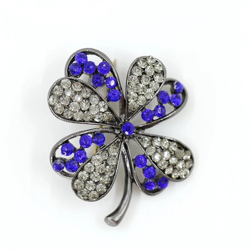 Новый голубой горный хрусталь броши для мужчин брошь на костюм рубашка воротник