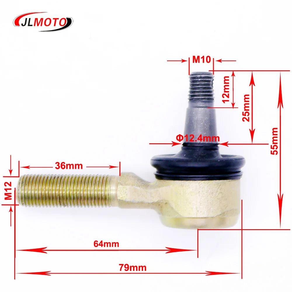 1 пара M12 LH & RH рулевой наконечник тяги с ручной резьбой Подходит для Kawasaki KFX450R Suzuki