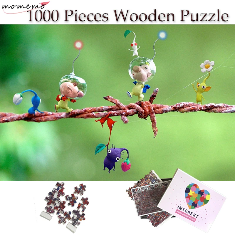 

MOMEMO Simple Pattern Wooden Jigsaw Puzzle 1000 Pieces Wooden Puzzle for Adults Children Toys Home Decoration Collectiable Gift