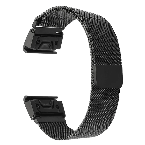 26 мм быстро и легко подходит Миланский ремешок для наручных часов Garmin Fenix 5X/5X Plus/Redmi 3/3 HR Нержавеющая сталь ремешок для наручных часов магнит Ремешок Браслет