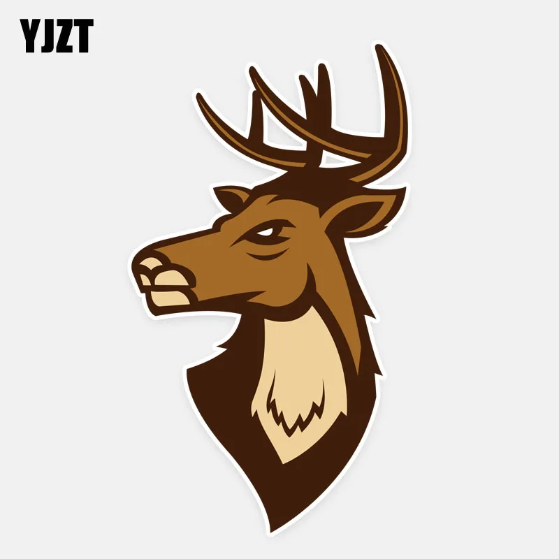 

YJZT, 10,2 см * 18 см, высококачественный мультяшный олень, животное, автомобиль из ПВХ, водостойкая наклейка 5-0630