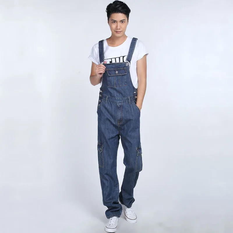 Мода мульти карманные джинсовые комбинезоны для мальчиков повседневные