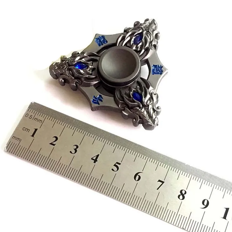 

Fidget Spinner Sub-Dragon Style Golden Head Zinc Alloy Metal Rotary EDC Hand Spinner for Autism and ADHD Focus Stress Fingertip