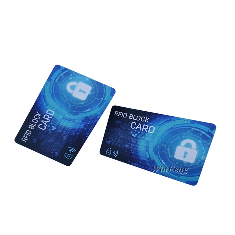 200 шт./лот RFID Блокировка Карты CMYK глянцевая отделка ПВХ анти идентификация краж