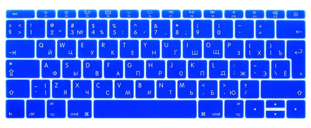 Русская крышка клавиатуры Мягкий силикон для Macbook 1" A1534 A1931 retina для Pro 13" не с сенсорной панелью A1708 A1988 ЕС введите ключ
