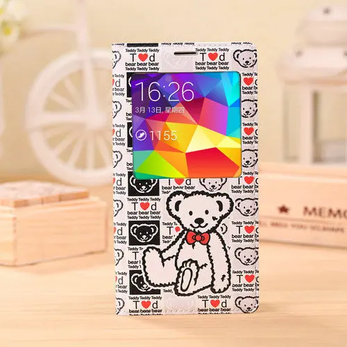 Чехол полиуретан чехол для Galaxy S5 i9600 роскошь ультра-дешевый тонкий перевёрнутый