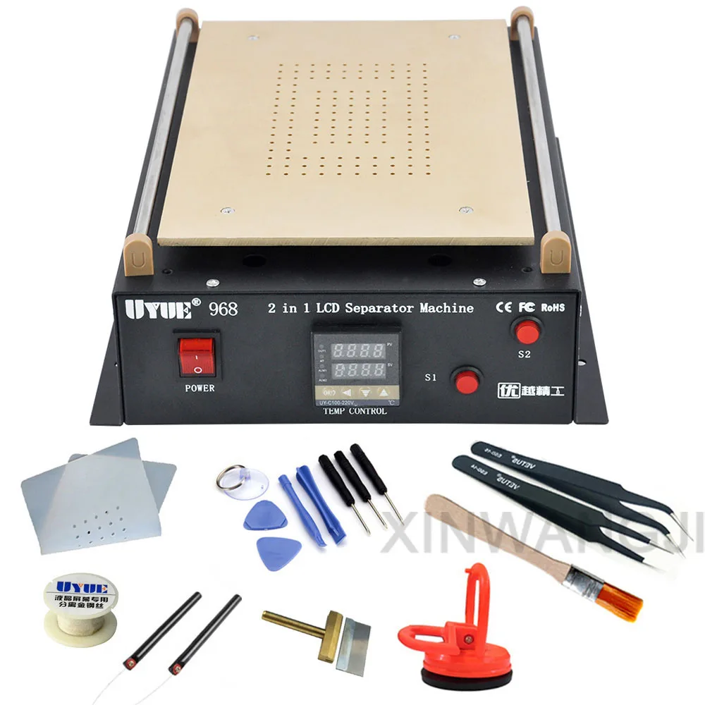 Package 1 UYUE 968 14 дюймов экран сепаратор встроенный двойной вакуумный насос для iPad/samsung Tablet PC lcd сепаратор экран ремонт машины - Цвет: Package 1