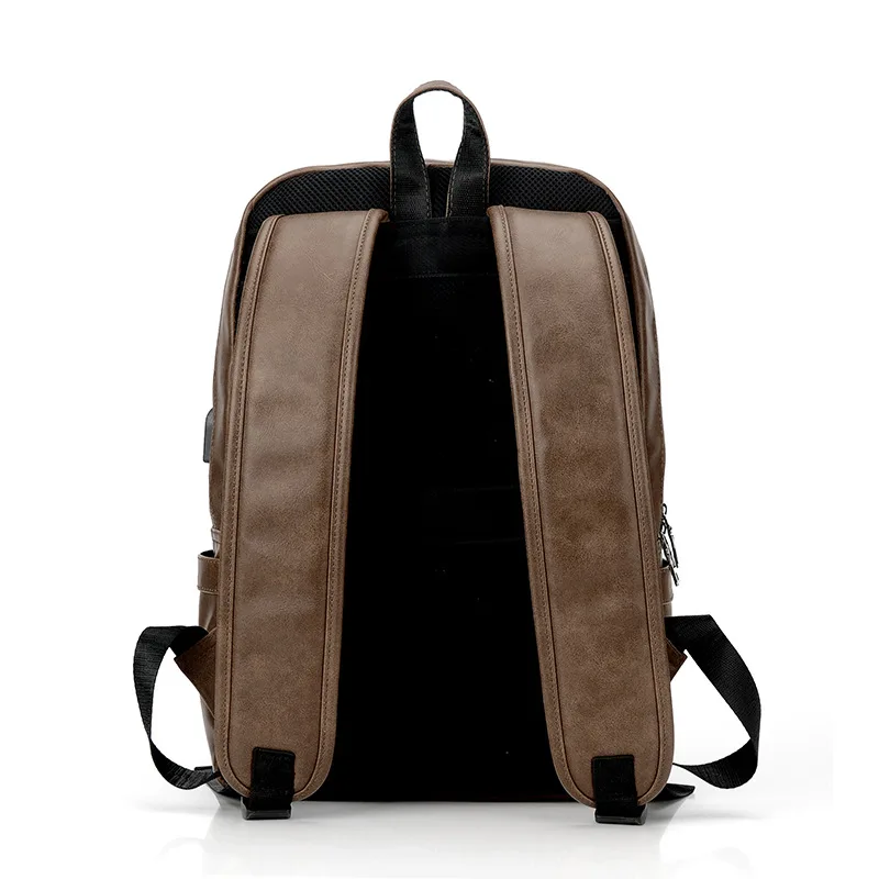 New PU Leather Backpack Luxury Messenger Laptop Large Capacity Softback Brand Business Men Bag Office Casual | Багаж и сумки