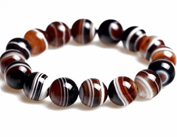 Женский браслет Agat e Круглый из нержавеющей стали с натуральным ониксом