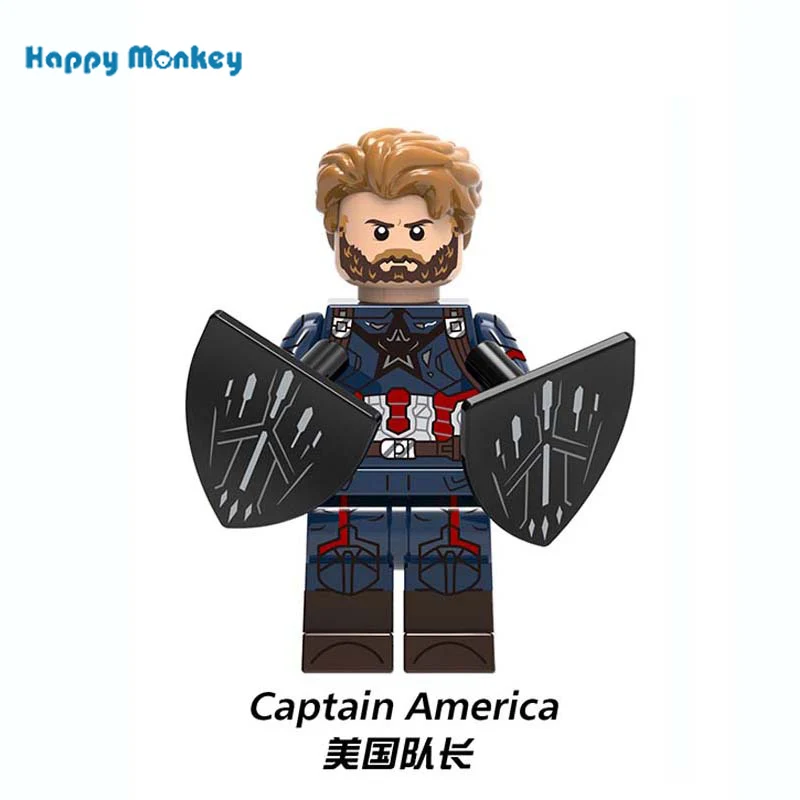 Legoly marves Super heros один Капитан Америка Железный человек Человек паук Тор Халк