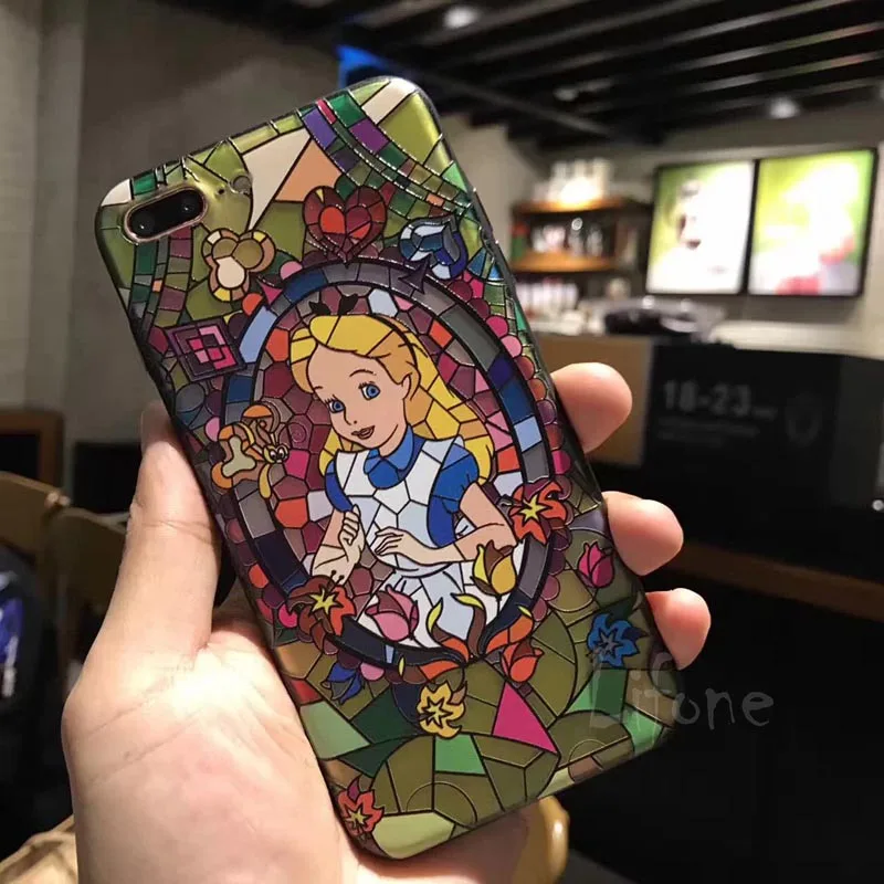 style6 3D Ретро рельефный чехол для телефона s для iphone 8, 7, 6, 6S Plus, милый мультяшный Алиса, Русалка, чехол с принцессой для iphone XR, XS, MAX, X, чехол - Цвет: style6