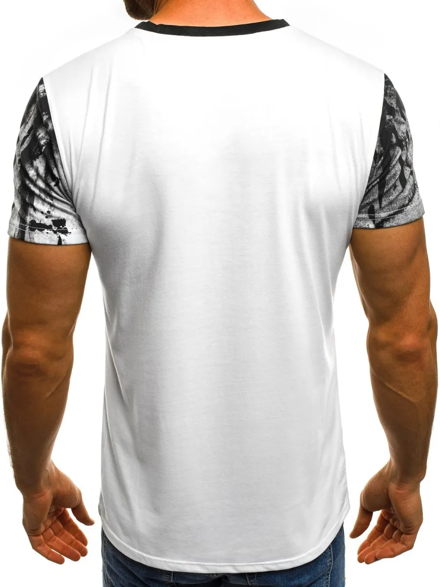 2019 летняя повседневная мужская футболка с круглым вырезом и короткими рукавами