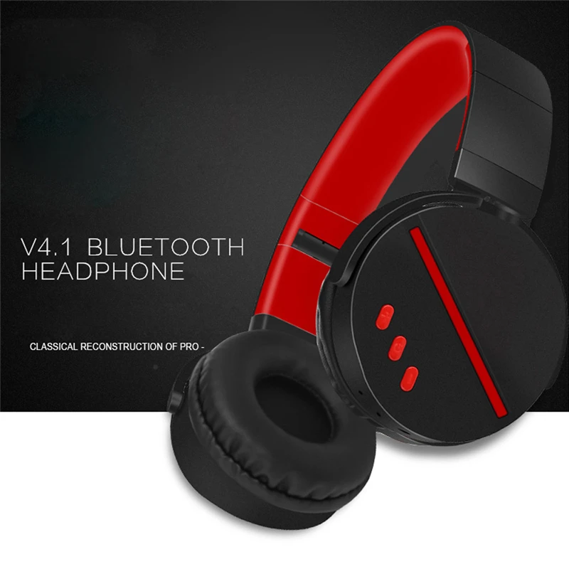 Toopoot стерео Bluetooth V4.1 наушники Беспроводной гарнитура складная игровая с