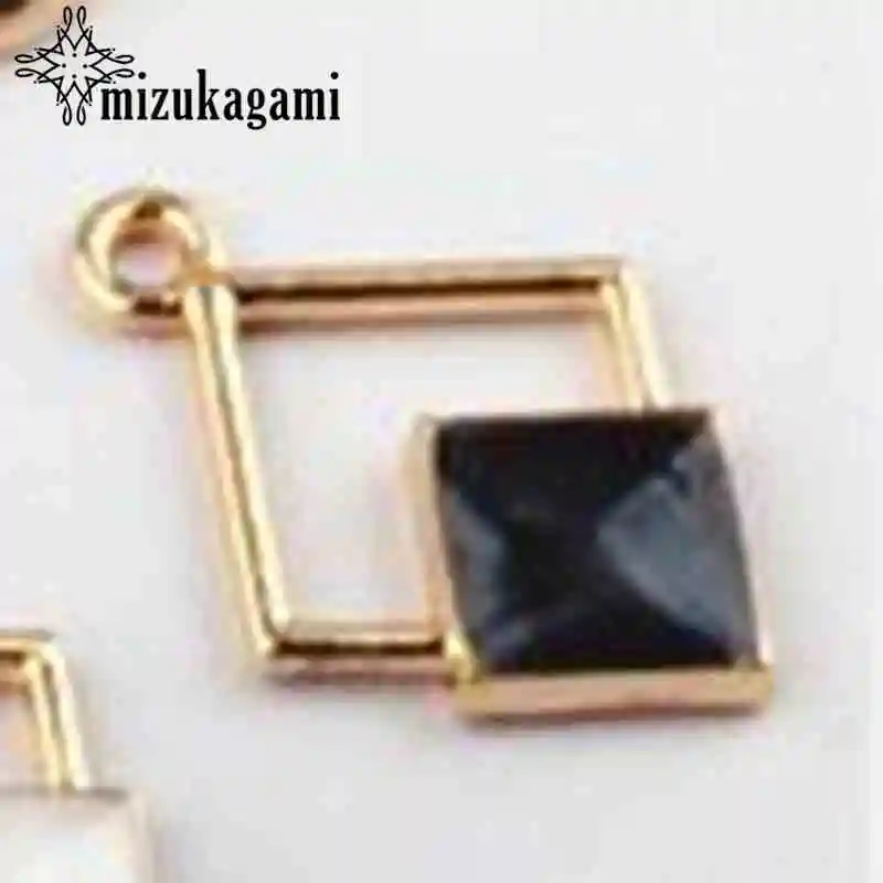 Fashion Round Enamel Geometric Charms 10pcs/lot For DIY Fashion Pendant Earrings Jewelry Making Accessories - Окраска металла: 6