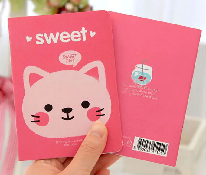 Новинка года kawaii Канцтовары милые Мультяшные животные крышка головы мини блокнот дневник Карманный тетрадь подарок K6541
