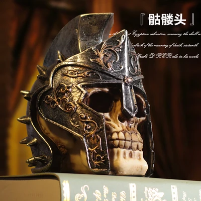 Украшения в виде черепа бара кафе музея Спартанский воин броня ретро украшение