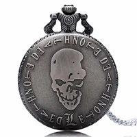relogio feminino hot animation death note cosplay gray color quartz pocketwatch analog pendant with necklace clock shipping